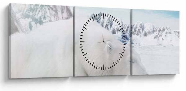 Slika - Polarni medvjed (sa satom) (90x30 cm)