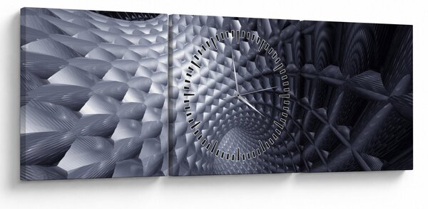 Slika - 3D apstrakcija (sa satom) (90x30 cm)