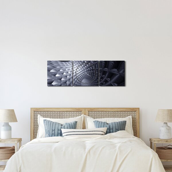 Slika - 3D apstrakcija (sa satom) (90x30 cm)