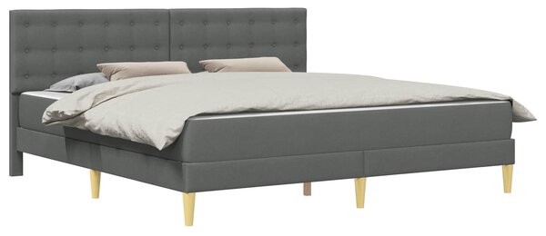 Okvir kreveta s madracem Tamnosiva 180 x 200 cm Tkanina - Siva / 180 x 200 cm