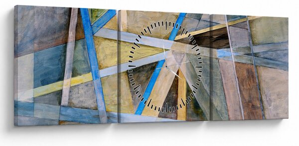 Slika - Apstrakcija (sa satom) (90x30 cm)