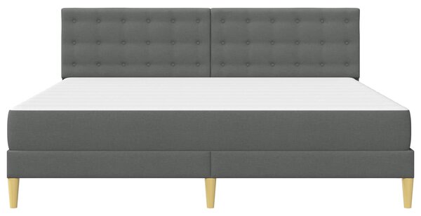 Okvir kreveta s madracem Tamnosiva 180 x 200 cm Tkanina - Siva / 180 x 200 cm