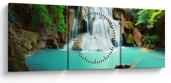 Slika - Slapovi (sa satom) (90x30 cm)