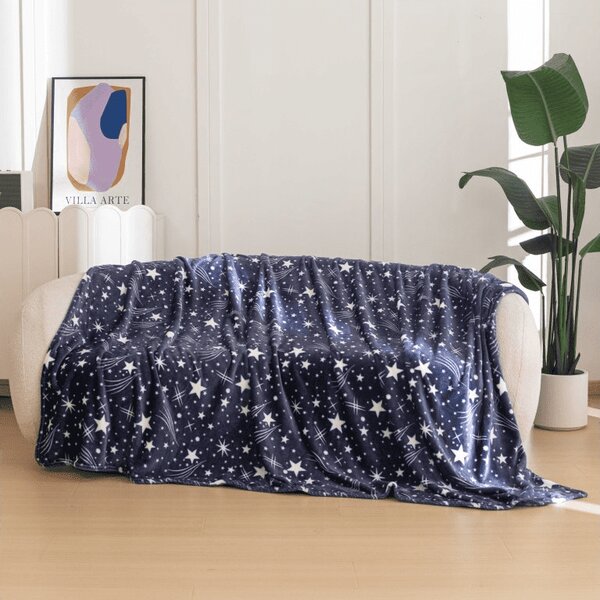Mikropliš deka STARLIGHT, tamno plava Dimenzije: 150 x 200 cm