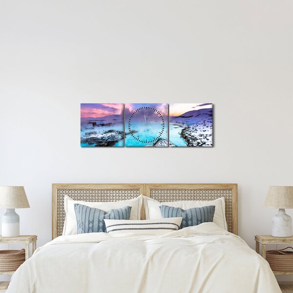 Slika - Plava laguna na Islandu (sa satom) (90x30 cm)