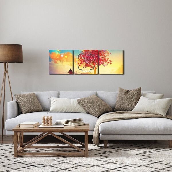 Slika - Drvo na brdu (sa satom) (90x30 cm)