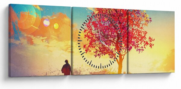 Slika - Drvo na brdu (sa satom) (90x30 cm)