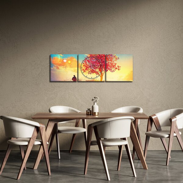 Slika - Drvo na brdu (sa satom) (90x30 cm)