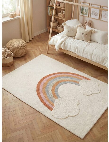 Krem periv/ručno rađen pamučan dječji tepih 140x200 cm Snuggle Petite – Hanse Home