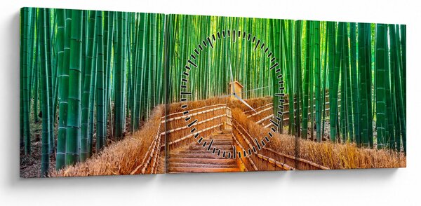 Slika - Šuma japanskog bambusa (sa satom) (90x30 cm)
