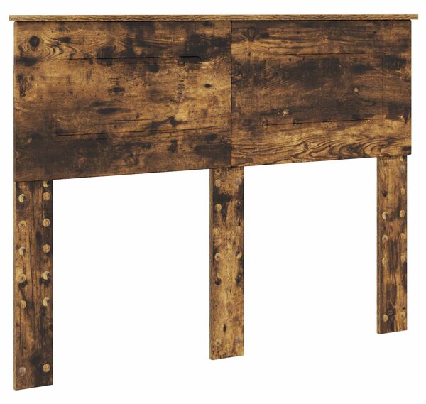 Krevet s od storage s uzglavljem Dimljeni hrast 135 x 190 cm - Smeđa / 135 x 190 cm