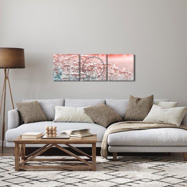 Slika - Livadsko cvijeće (sa satom) (90x30 cm)