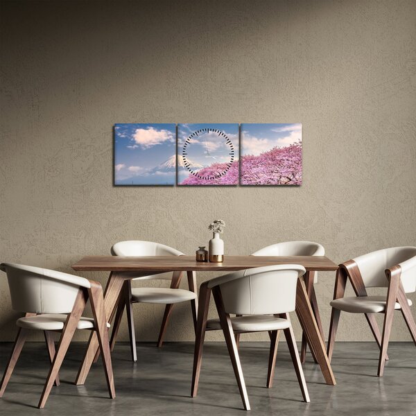 Slika - Japanski proljetni krajolik (sa satom) (90x30 cm)
