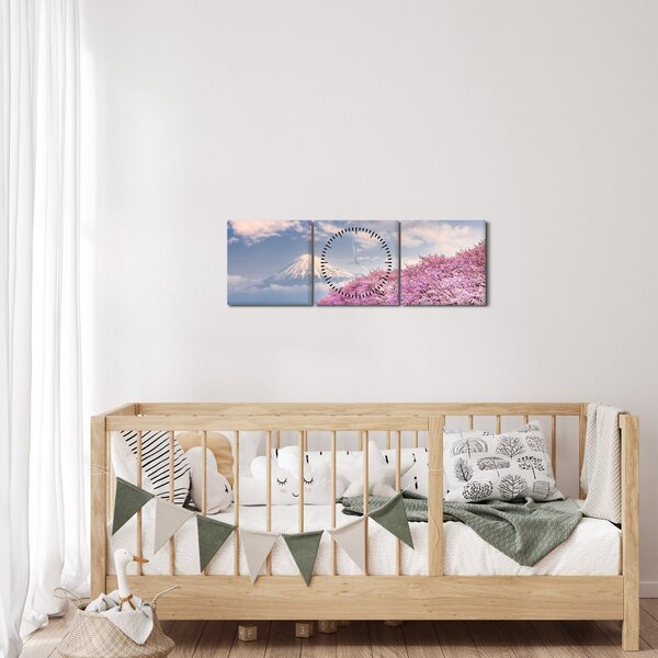 Slika - Japanski proljetni krajolik (sa satom) (90x30 cm)
