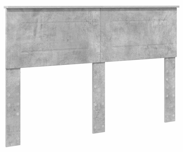 Krevet s od storage s uzglavljem Betonski sivi 150 x 200 cm - Siva / 150 x 200 cm