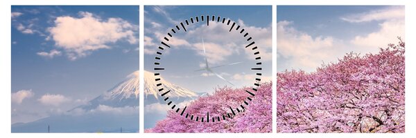 Slika - Japanski proljetni krajolik (sa satom) (90x30 cm)