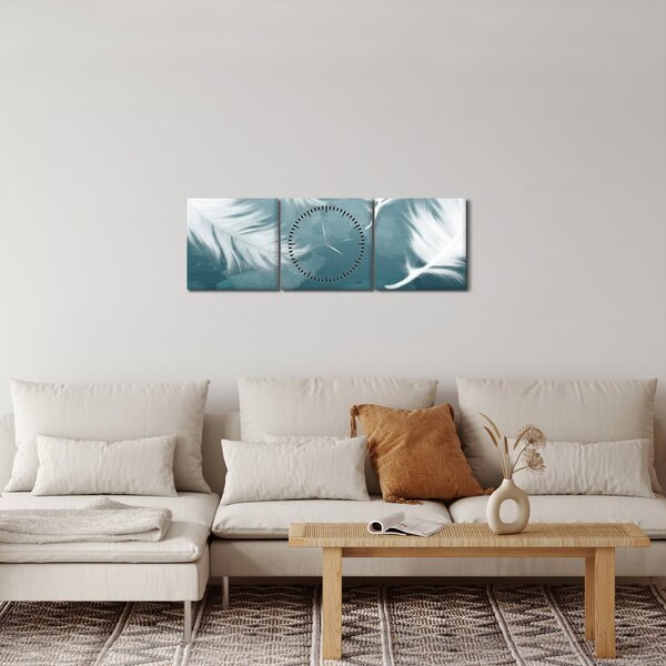 Slika - Bijelo perje (sa satom) (90x30 cm)