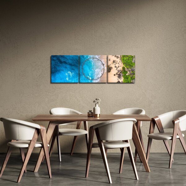 Slika - Plaža u Indoneziji (sa satom) (90x30 cm)