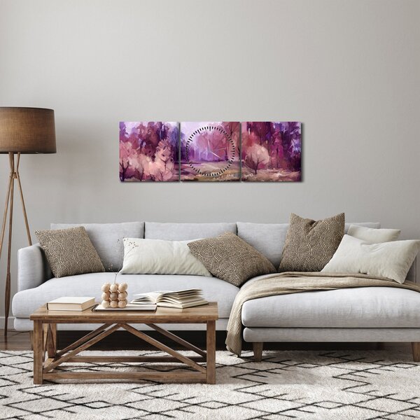 Slika - Jesenski pejzaž (sa satom) (90x30 cm)