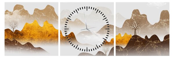 Slika - Planine u magli (sa satom) (90x30 cm)