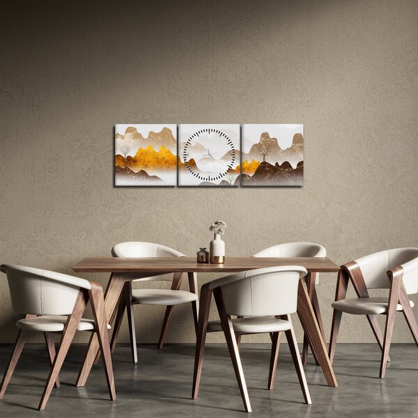 Slika - Planine u magli (sa satom) (90x30 cm)