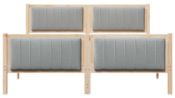 Okvir kreveta s uzglavljem Smeđa i svijetlo siva 150 x 200 cm - Smeđa / 150 x 200 cm