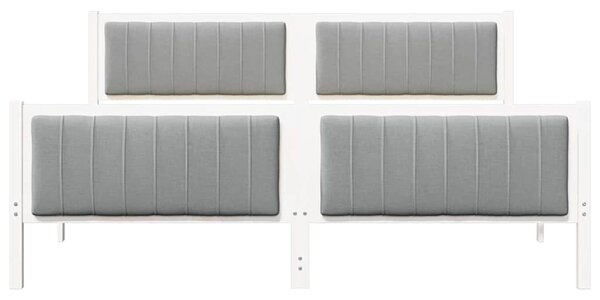 Okvir kreveta s uzglavljem Bijela i svijetlosiva 180 x 200 cm - Bijela / 180 x 200 cm