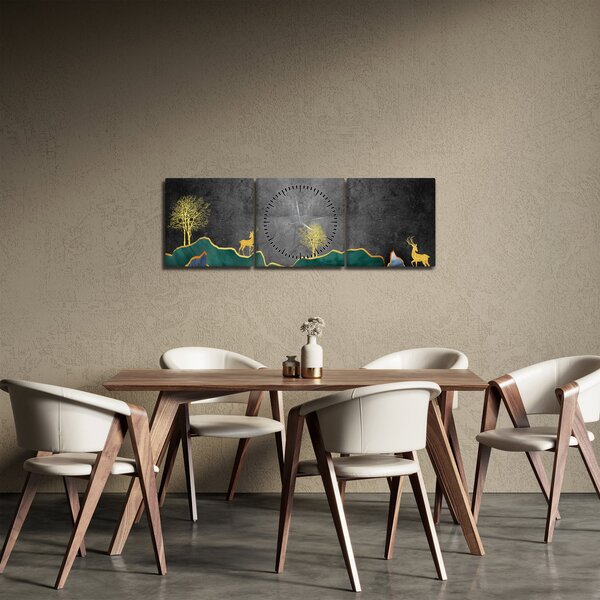 Slika - Planinski krajolik (sa satom) (90x30 cm)