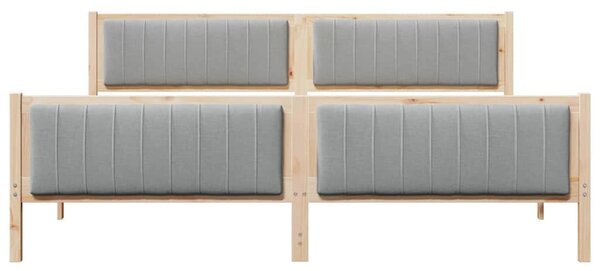 Okvir kreveta s uzglavljem Smeđa i svijetlo siva 200 x 200 cm - Smeđa / 200 x 200 cm