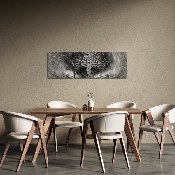 Slika - Drvo života (sa satom) (90x30 cm)