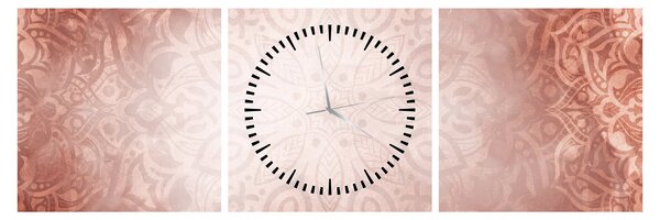 Slika - Ružičasta mandala (sa satom) (90x30 cm)
