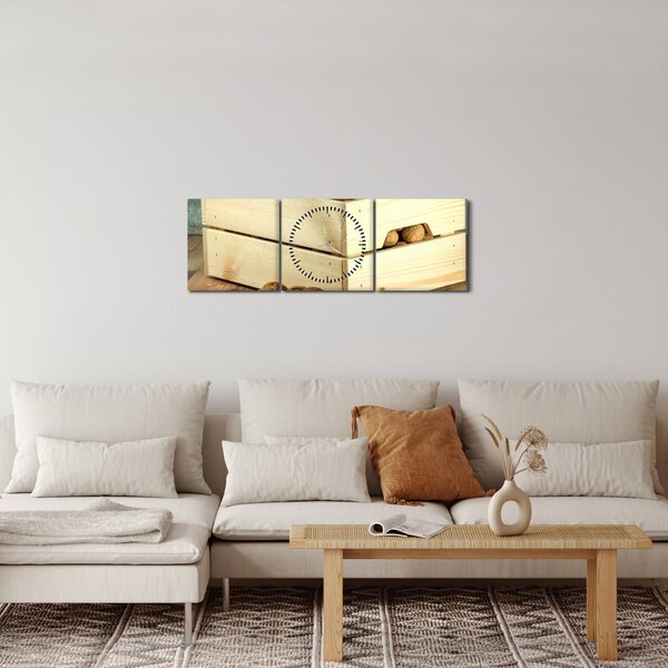Slika - Jesenska mrtva priroda s orasima (sa satom) (90x30 cm)