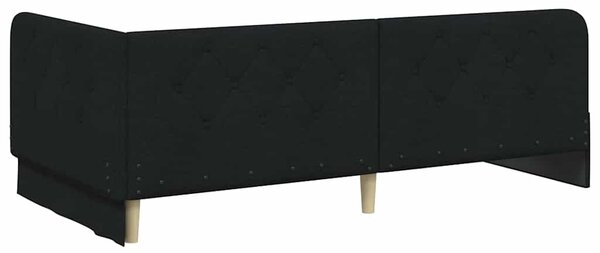 Kutni okvir kreveta Crna 90 x 200 cm tkanina - Crna / 90 x 200 cm