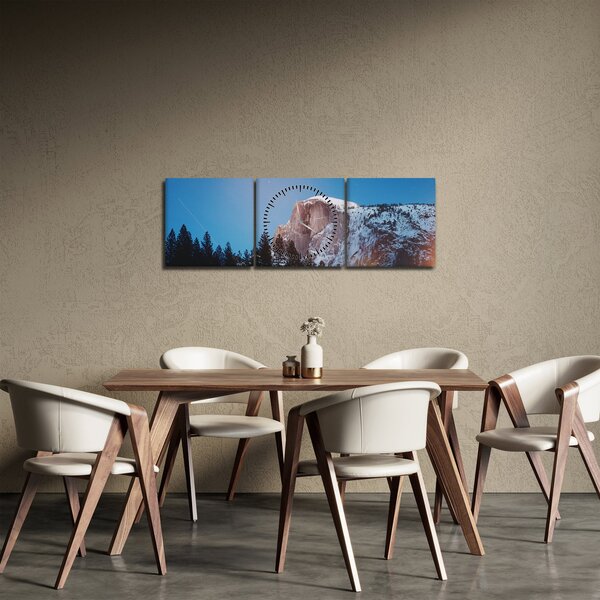 Slika - Noćni planinski vrh (sa satom) (90x30 cm)