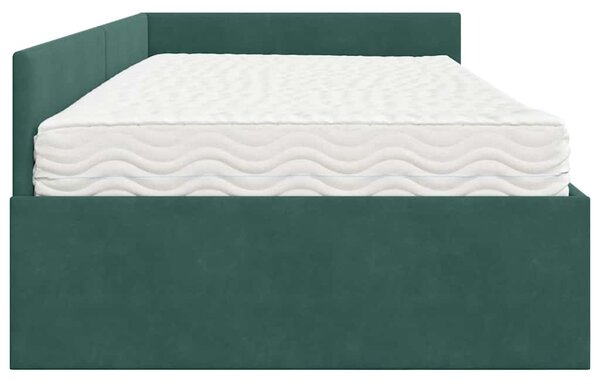 Kutni krevetni okvir s madracem Ostalo 2 pcs Zelena Baršun - Crvena / 80 x 200 cm