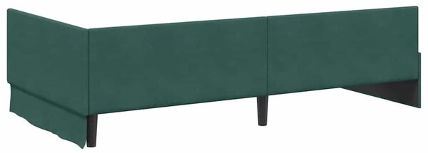 Kutni krevetni okvir s madracem Ostalo 2 pcs Zelena Baršun - Crvena / 80 x 200 cm
