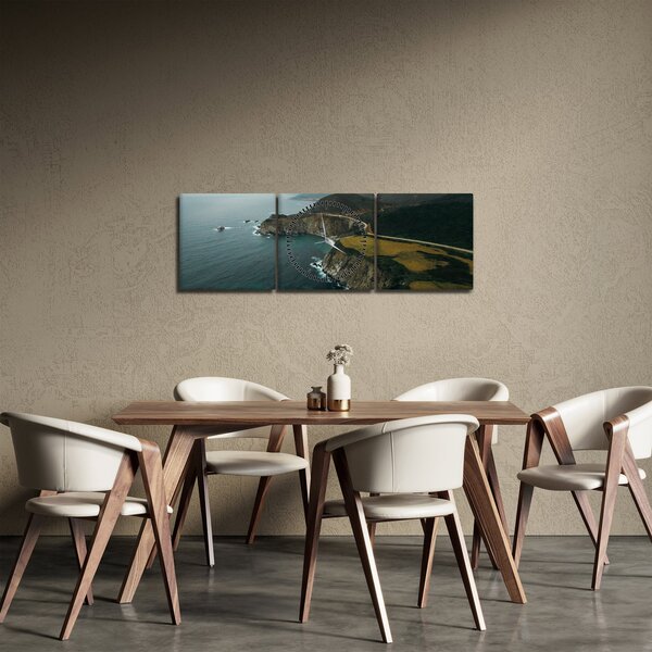 Slika - Greben u oceanu (sa satom) (90x30 cm)
