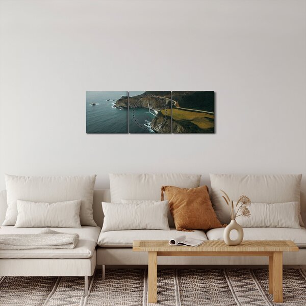 Slika - Greben u oceanu (sa satom) (90x30 cm)