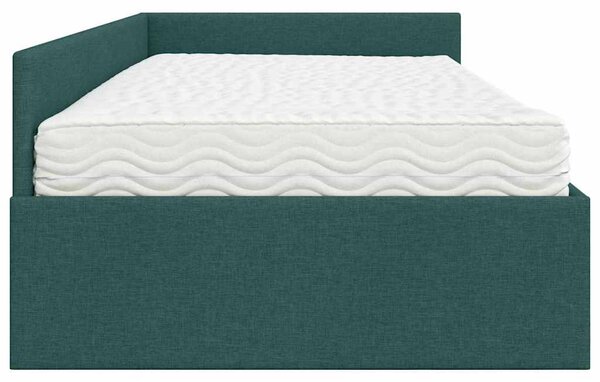 Kutni krevetni okvir s madracem Ostalo 2 pcs Zelena tkanina - Zelena / 80 x 200 cm