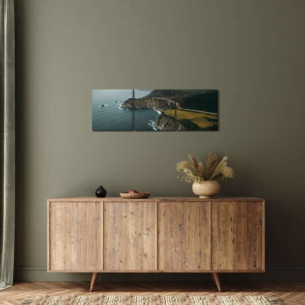 Slika - Greben u oceanu (sa satom) (90x30 cm)