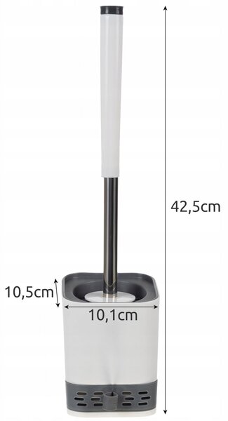 Silikonska antibakterijska toaletna četka s bijelim postoljem od 42 cm