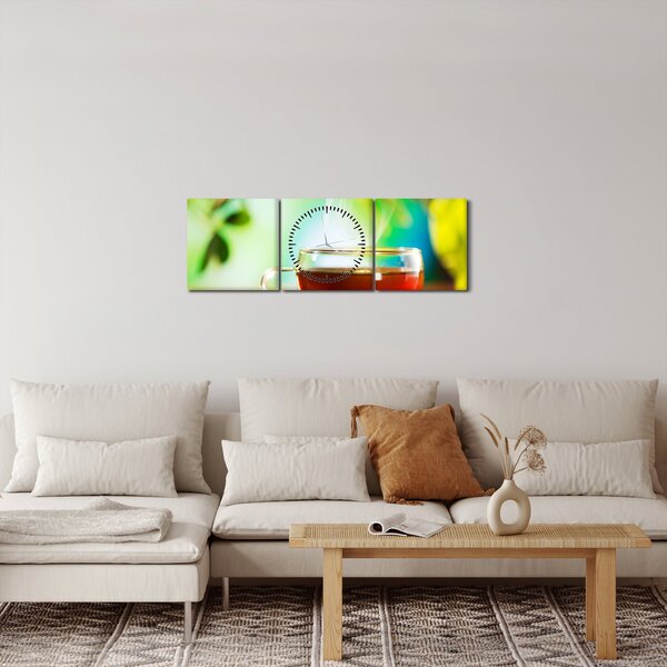 Slika - Mrtva priroda s čajem (sa satom) (90x30 cm)