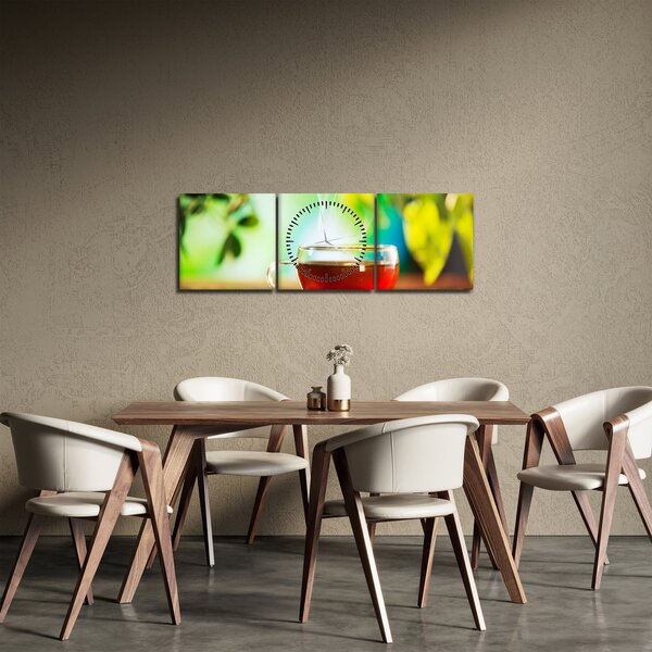 Slika - Mrtva priroda s čajem (sa satom) (90x30 cm)