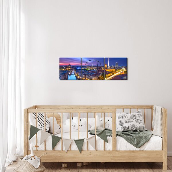 Slika - Plavo nebo iznad Berlina (sa satom) (90x30 cm)