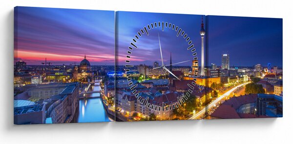Slika - Plavo nebo iznad Berlina (sa satom) (90x30 cm)