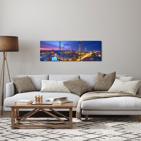 Slika - Plavo nebo iznad Berlina (sa satom) (90x30 cm)