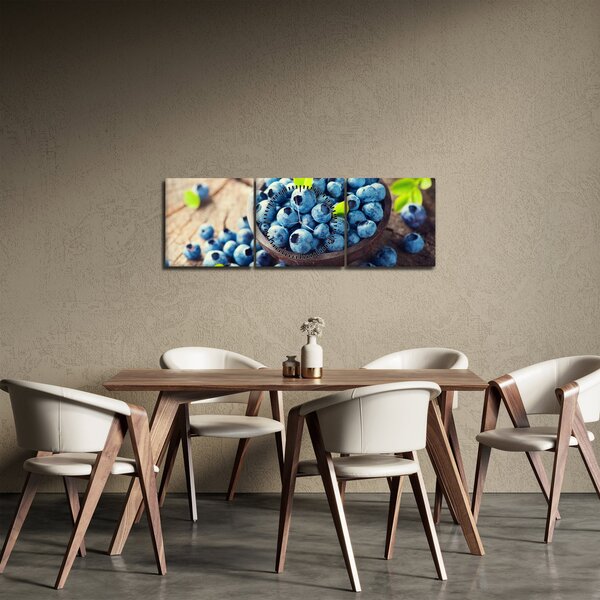 Slika - Borovnice (sa satom) (90x30 cm)