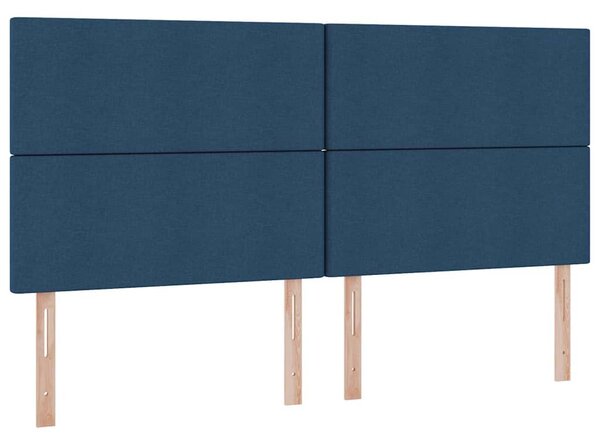 Krevet s madracem i skladištem Plava 200 x 200 cm tkanina - Plava / 200 x 200 cm