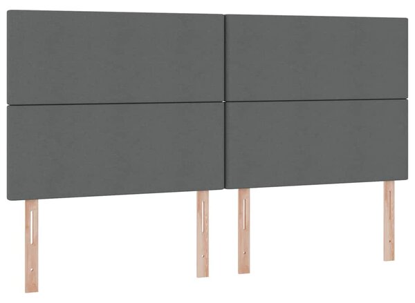 Krevet s madracem i skladištem Tamno siva 200 x 200 cm tkanina - Siva / 200 x 200 cm
