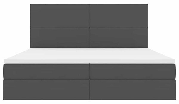 Krevet s madracem i skladištem Crna 200 x 200 cm tkanina - Crna / 200 x 200 cm